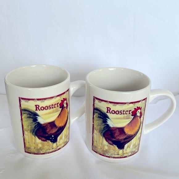 Bay Island Rooster Teapot and Two Tea/Coffee Cups Farmhouse Country Kitc… - Picture 13 of 16